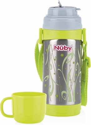 Nuby Insulated Stainless Steel Thermos Flask 24months+ RRP £19.99 CLEARANCE XL £9.99
